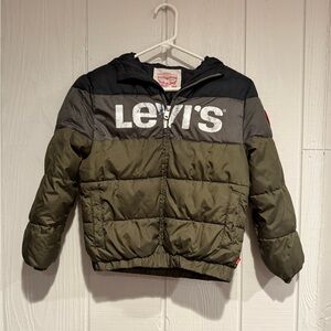 Levi's Kids Puffer Jacket - Black, Gray, and Olive